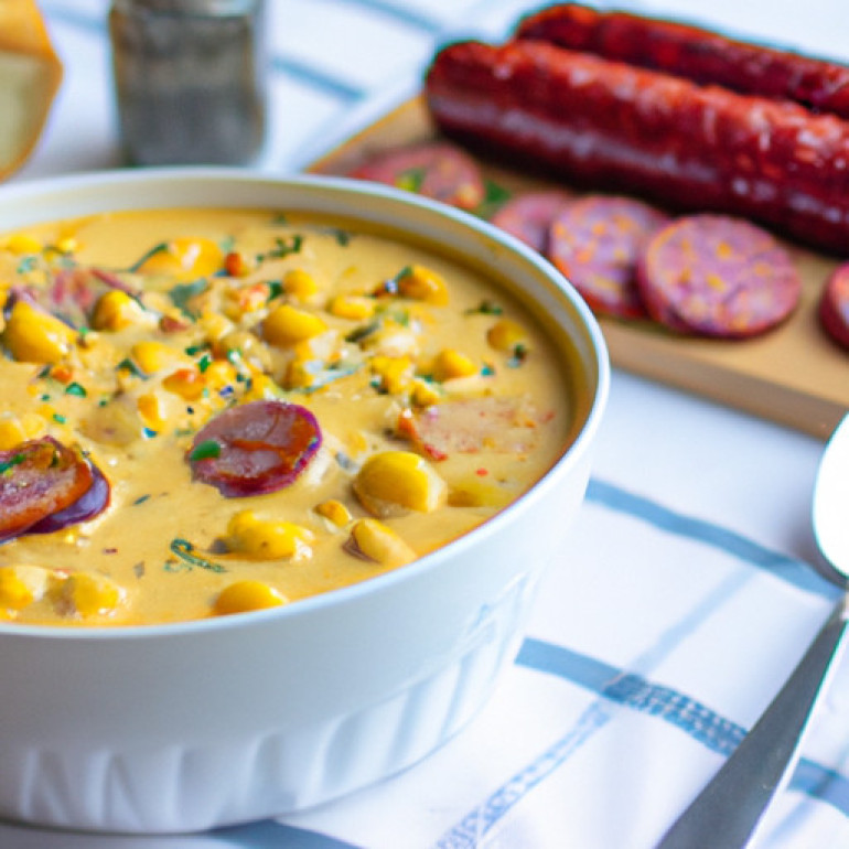 Delicious Instant Pot Corn Chowder Recipe with Smoked Sausage