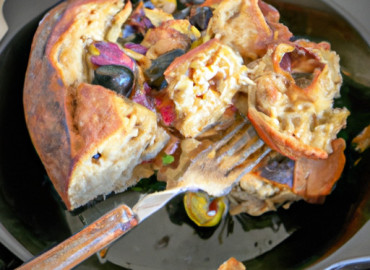 Savory Skillet Olive Bread: A No-Knead Delight