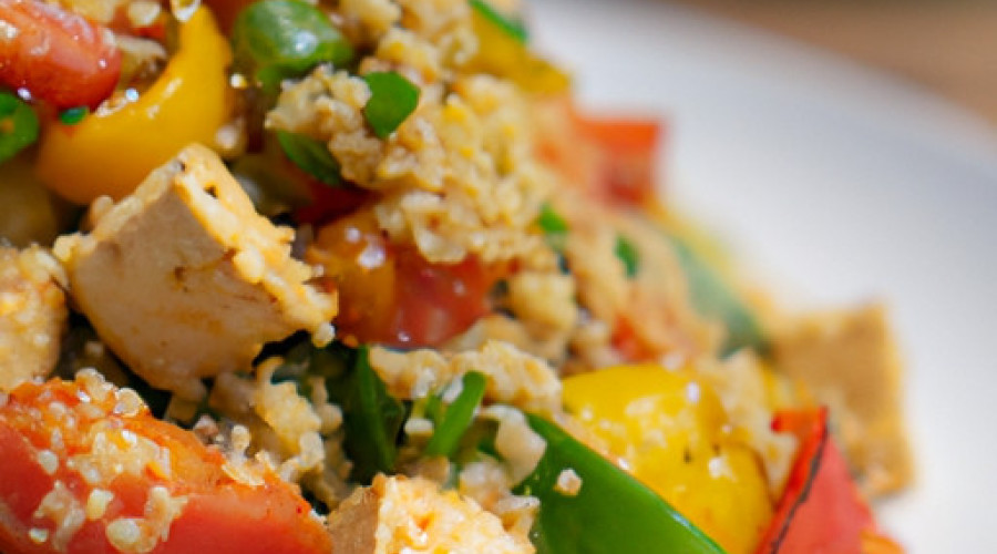 Savory Tofu and Veggie Stir-Fry Couscous Delight