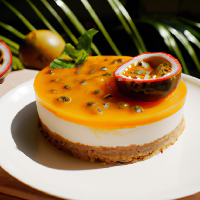 Luscious Mango Passion Fruit Cheesecake: A No-Bake Delight