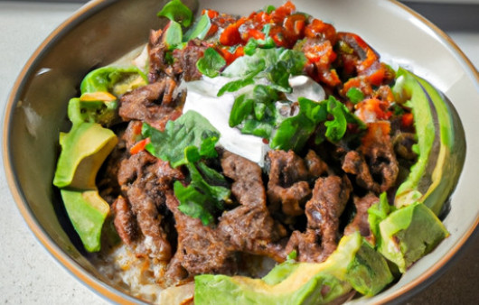 Savor the Flavors: Hearty Tex-Mex Beef Bowl with Fresh Avocado Drizzle