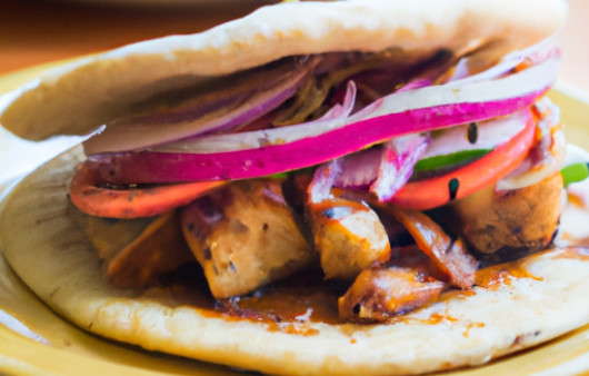 Savory Chipotle Pork Fusion on Naan Bread
