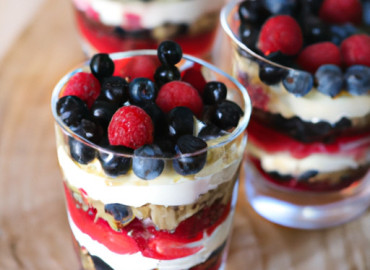 Red and White Berry Trifle for Canada Day Celebration