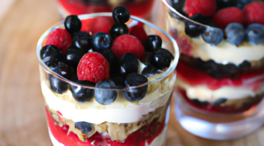 Red and White Berry Trifle for Canada Day Celebration