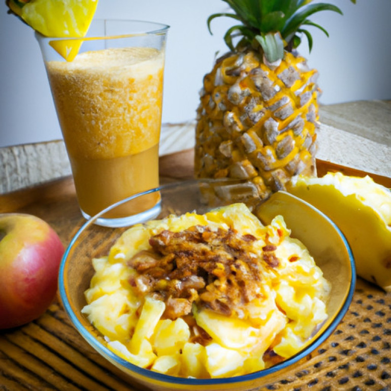 Zesty Pineapple Bliss: A Refreshing Crunchy Smoothie Recipe