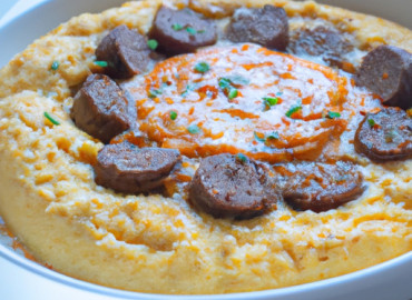 Savory Breakfast Casserole with Grits, Sausage, and Eggs