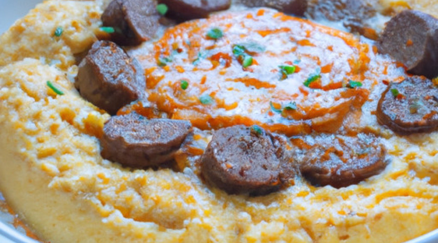 Savory Breakfast Casserole with Grits, Sausage, and Eggs