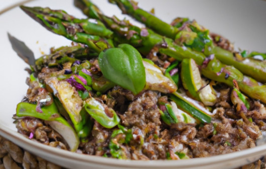 Hearty Buckwheat Salad with Fresh Asparagus and Vibrant Pesto Dressing