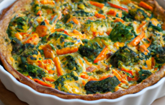 Savory Broccoli Quiche with a Twist of Carrot Crust