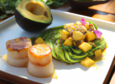Savor the Fusion: Scallops with Avocado and Mango Salad