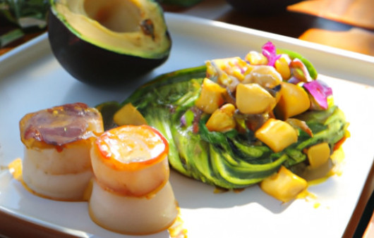 Savor the Fusion: Scallops with Avocado and Mango Salad