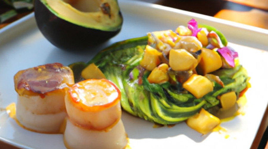 Savor the Fusion: Scallops with Avocado and Mango Salad