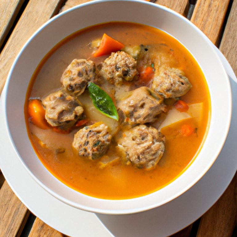 Savory Italian Meatball Soup Recipe by KK