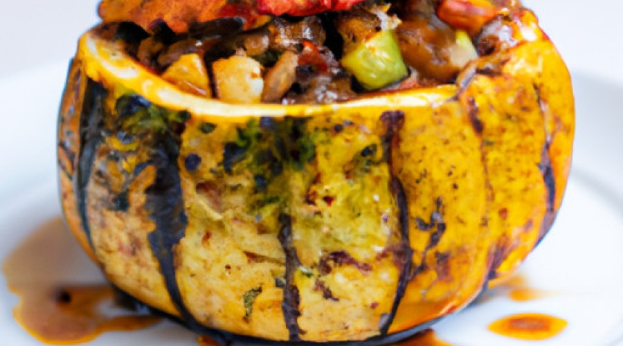 Savory Baked Acorn Squash with Delicious Apple Filling