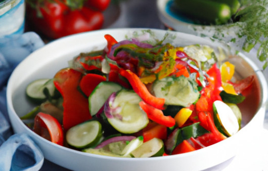 Refreshing Garden Veggie Medley: A Cool and Crisp Salad