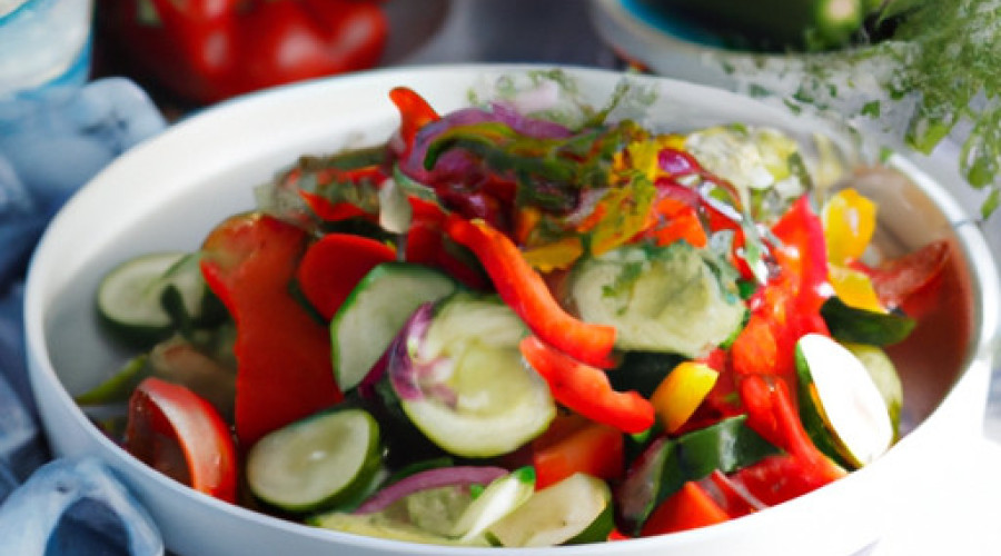 Refreshing Garden Veggie Medley: A Cool and Crisp Salad