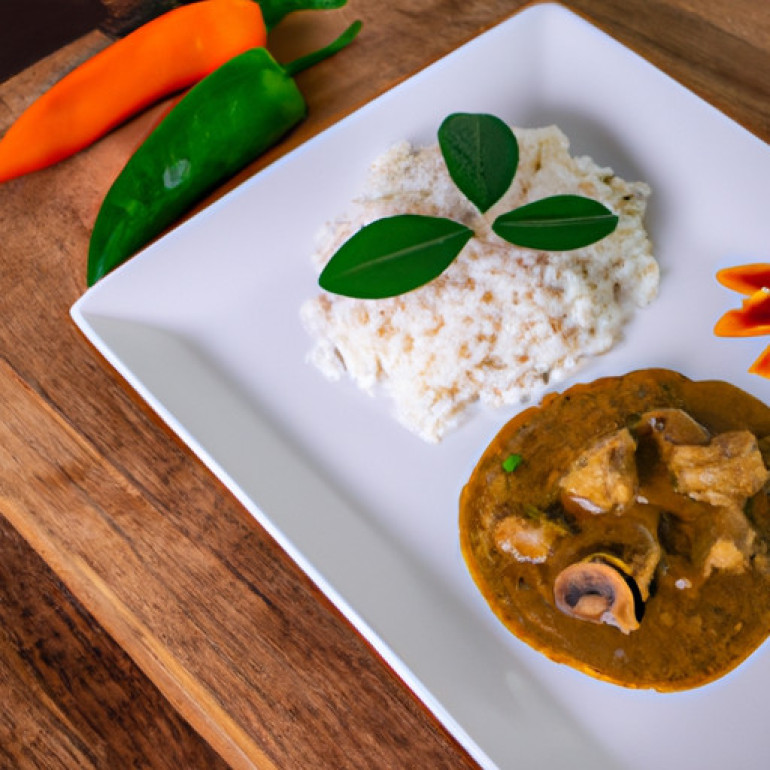 Hearty Chicken Curry with Fragrant Rice: A Flavorful Fusion