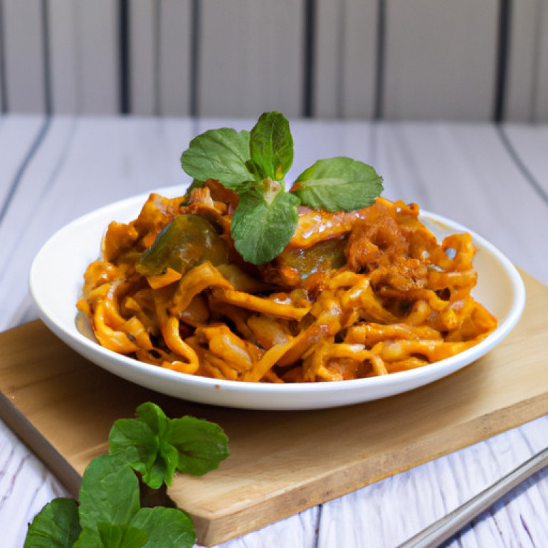 Savory Fusion Pasta: Pakistani-Inspired Curry Delight