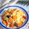 Savory Couscous Delight with Sweet Raisins and Fresh Carrots