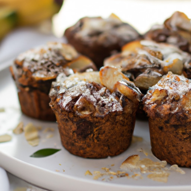 Delightful Almond Chocolate Banana Muffins