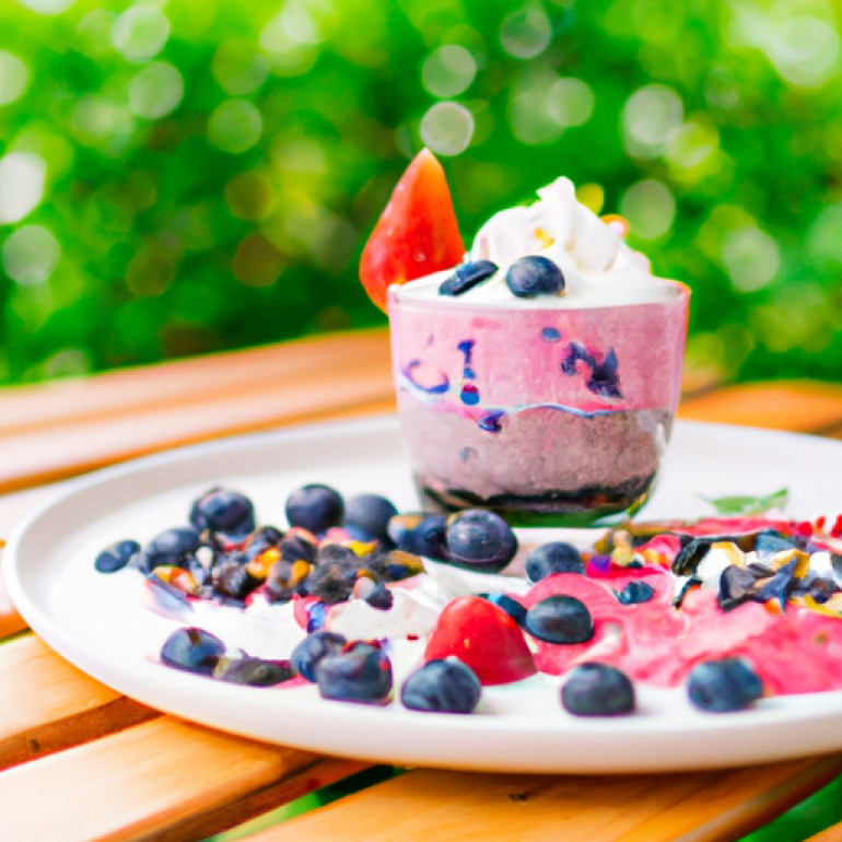 Berrylicious Morning Bliss: Vibrant Fruit and Yogurt Smoothie