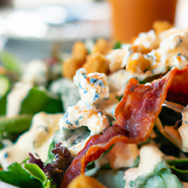 Irresistible Buffalo Chicken Bacon Blue Cheese Salad