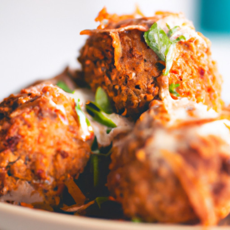 Savory Buffalo Chicken Stuffed Meatballs Recipe