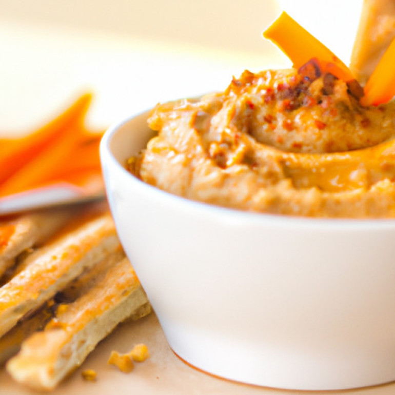 Spicy Hot Wing Hummus & Crispy Pretzel Dippers Recipe