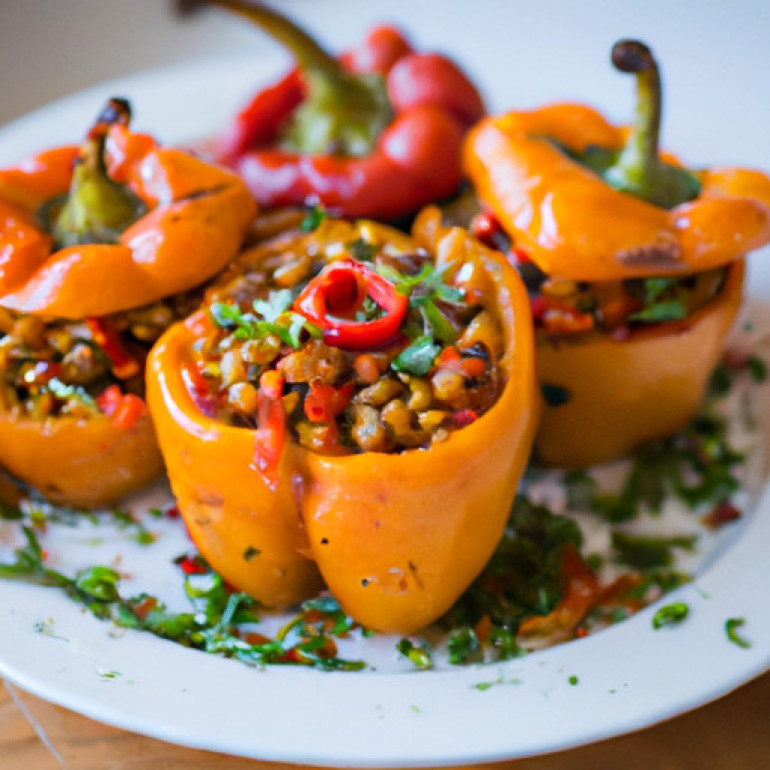Savory Vegan Lentil-Stuffed Peppers: A Delicious Plant-Based Twist