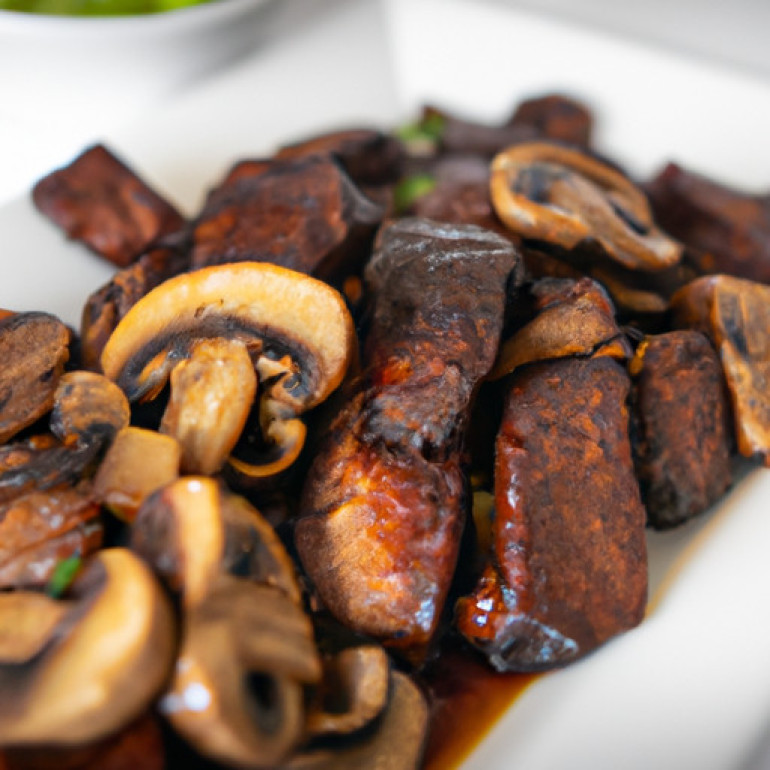 Succulent Air Fryer Steak with Portobello Mushrooms: A Delectable Duo