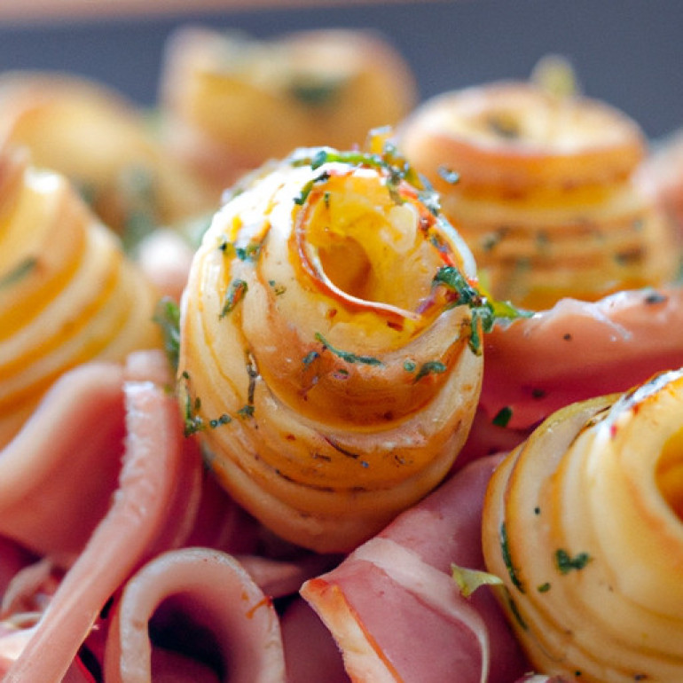 Flavorful Spiced Potatoes with Savory Spiral Ham
