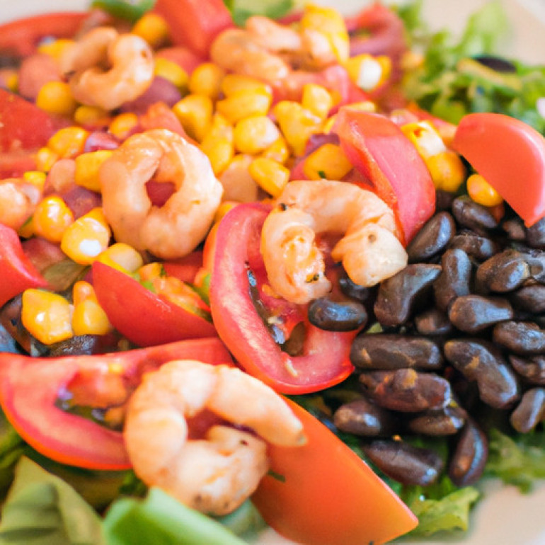 Savory Black Bean and Shrimp Fiesta Salad