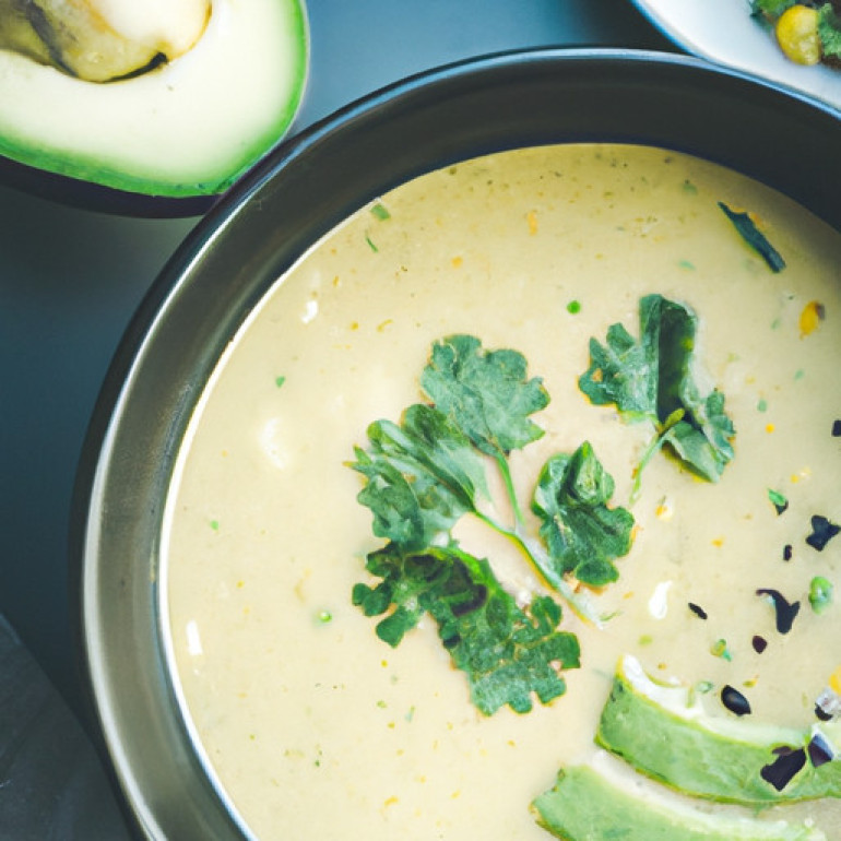 Zesty Avocado and Corn Soup: A Refreshing Delight
