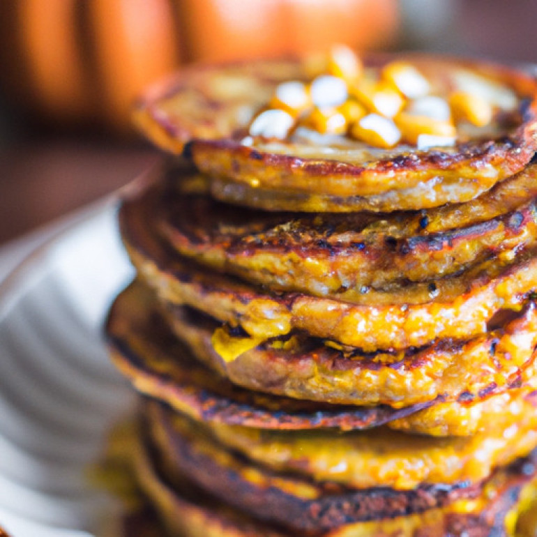 Flavorful Pumpkin Pancakes with a Corny Twist