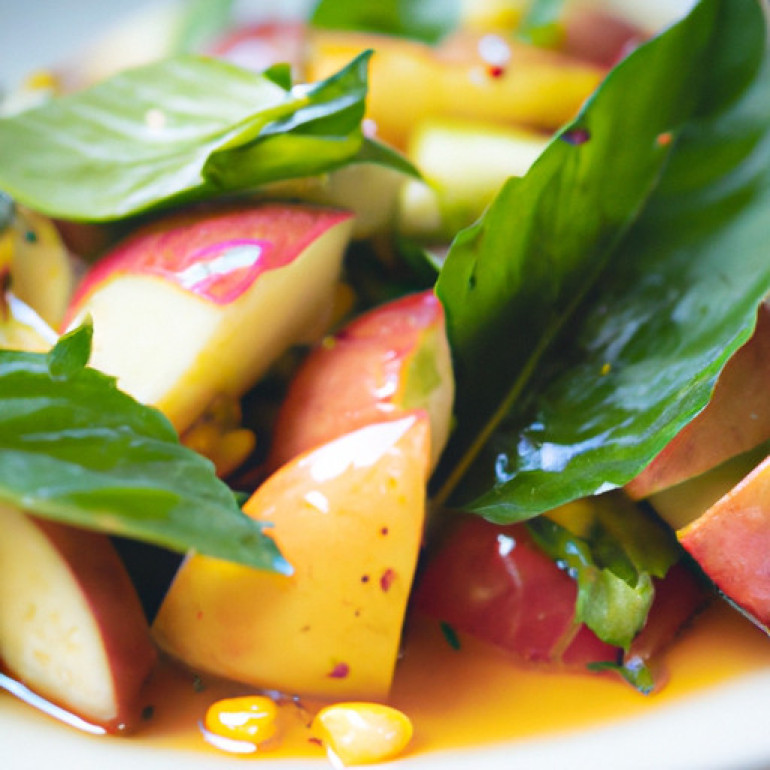 Delicious Summer Salad with Fresh Ingredients and Zesty Dressing