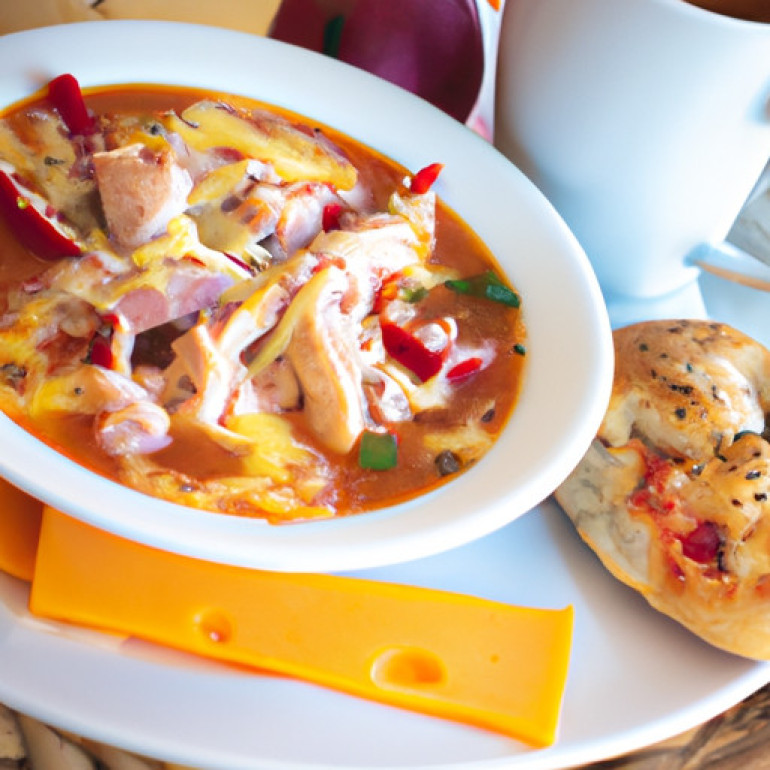 Savory Slow Cooker BBQ Chicken Pizza Soup Recipe