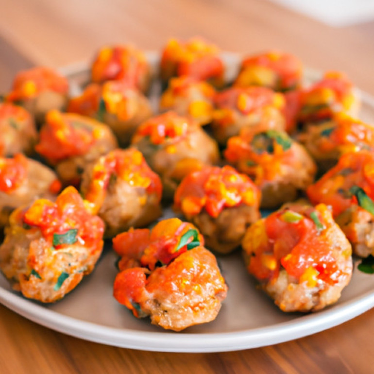Savory Mini Turkey Meatballs with a Southwestern Twist