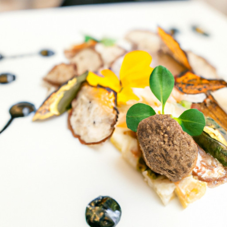 Sumptuous Truffle Infused Pork with Garden Fresh Vegetables