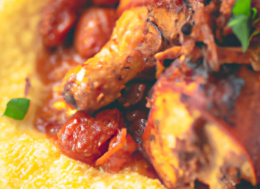 Ultimate Spicy Oven-Fried Chicken: Cheesy Grits with Zesty Chorizo Drizzle