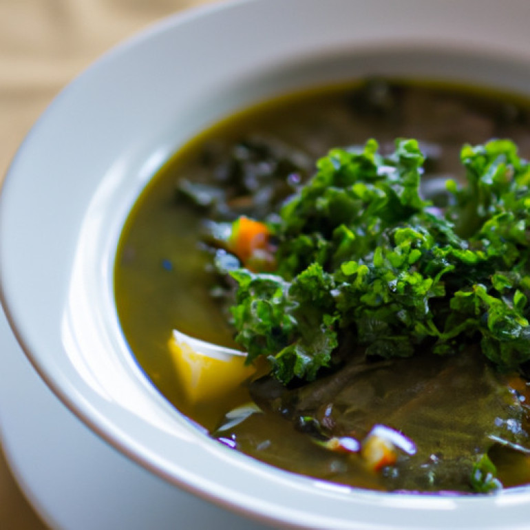 Savory Harvest Soup with Fresh Greens and Garlic Twists