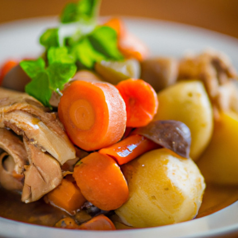 Hearty Slow Cooker Chicken Stew with Root Vegetables - A Cozy and Delicious Recipe