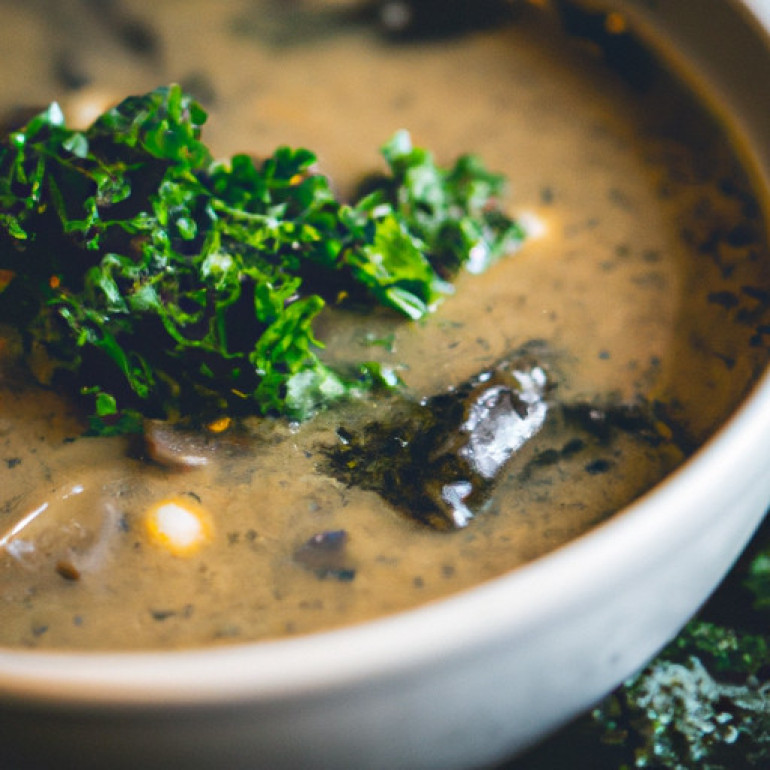 Savory Vegan Mushroom Kale Soup Recipe: A Hearty Plant-Based Delight