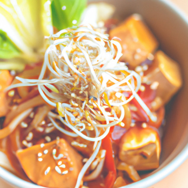 Savory Vegetable Noodle Bowl with an Asian Twist