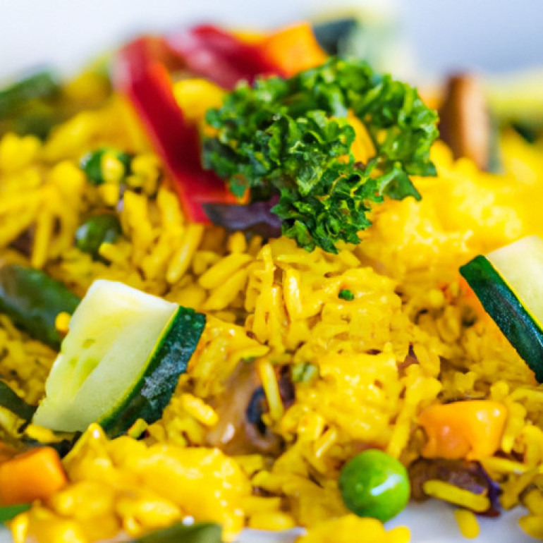 Savory Mediterranean Vegetable Yellow Rice: A Flavorful Delight