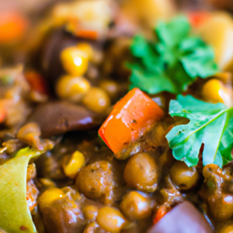 Satisfying Chestnut and Lentil Veggie Stew - A Flavorful Delight