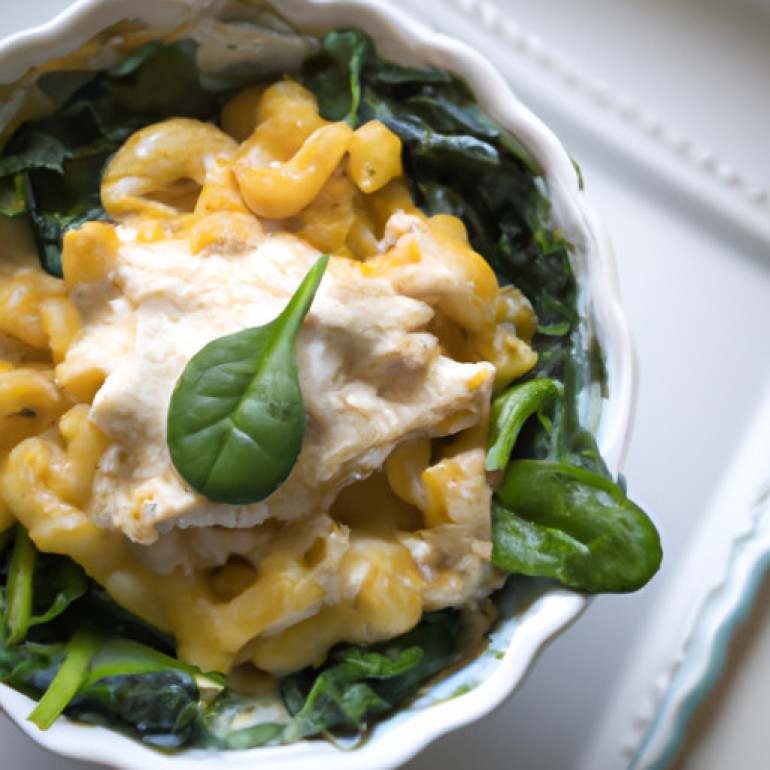 Creamy Spinach Mac and Cheese with a Twist of Greek Yogurt
