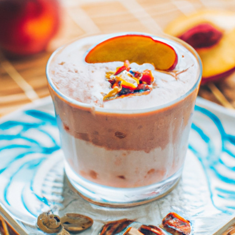 Sumptuous Vegan Tropical Smoothie Recipe with Peaches and Bananas