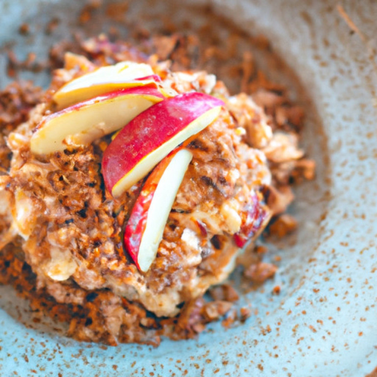 Delicious Apple Crumble Topped with Halva Goodness