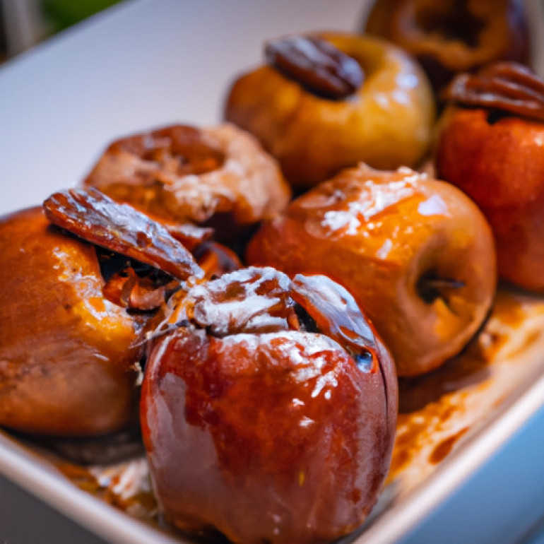 Delicious Air Fryer Roasted Apples with Brown Sugar and Pecans