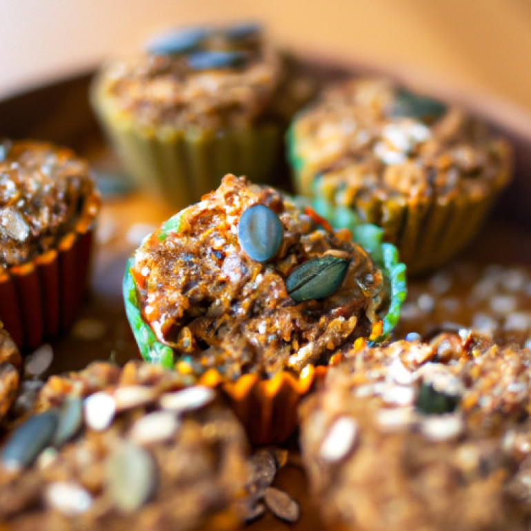 Ultimate Pumpkin Muffins: Hearty Whole Wheat Delight with Nutty Flaxseed & Oat Goodness